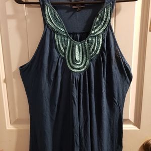 Mossimo tank green and blue large